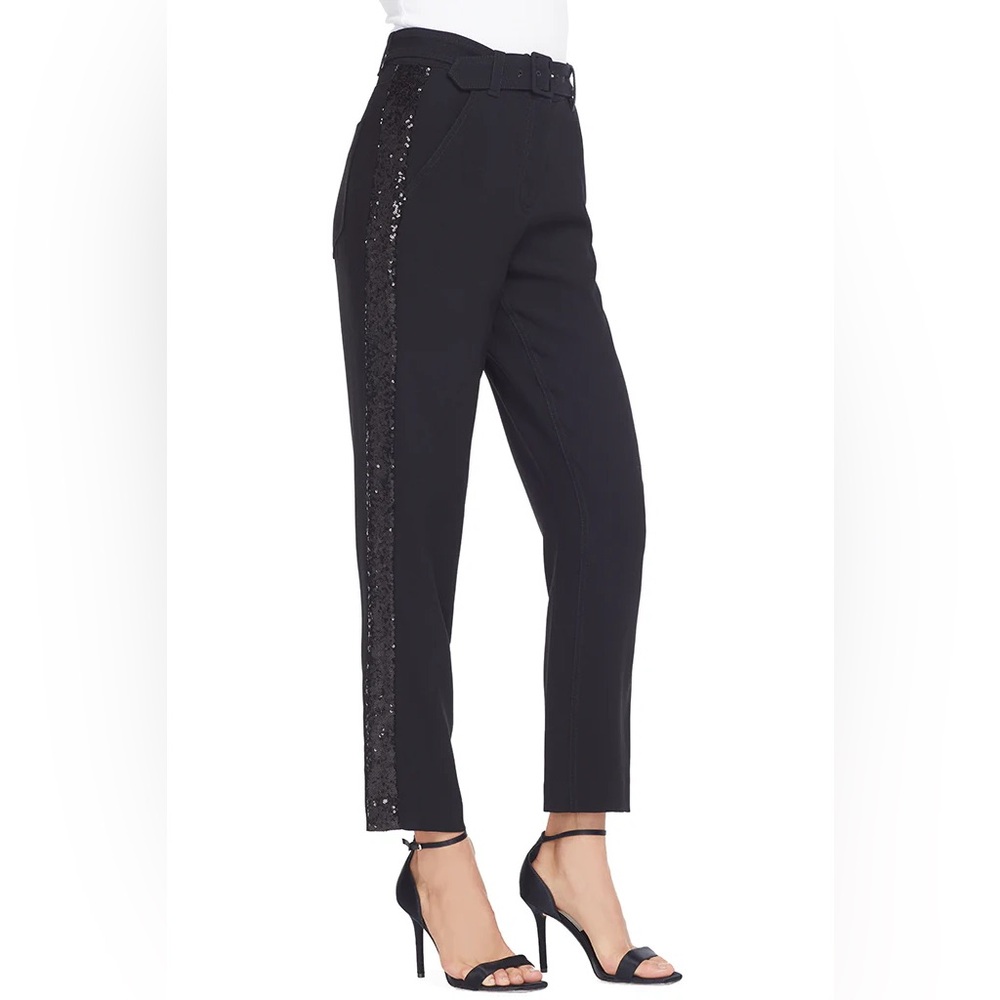 Derek Lam Sequin Tuxedo Stripe Trouser NWT Size 12